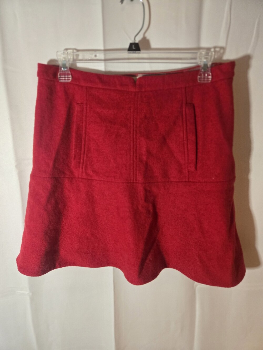 Meadow Rue Red Wool Skirt